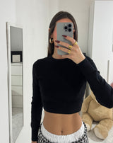 Maglia CROP COSTINE nera